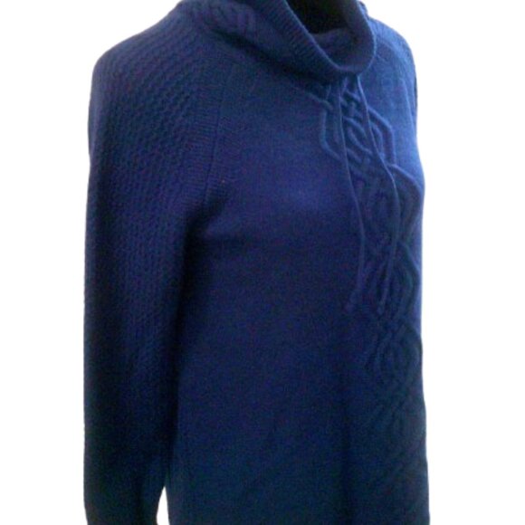T by Talbots  Royal Blue Sweater Size M Lambswool blend - Picture 9 of 9